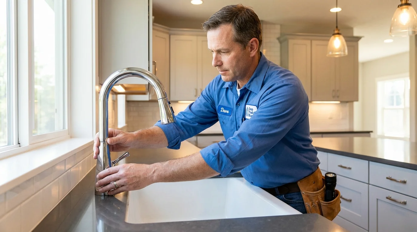 Kitchen faucet installation by Johns Plumbing LLC in Fallon